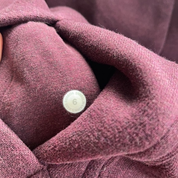 Lululemon Scuba Full Zip Hoodie SZ 6 Merlot burgundy - Picture 5 of 5